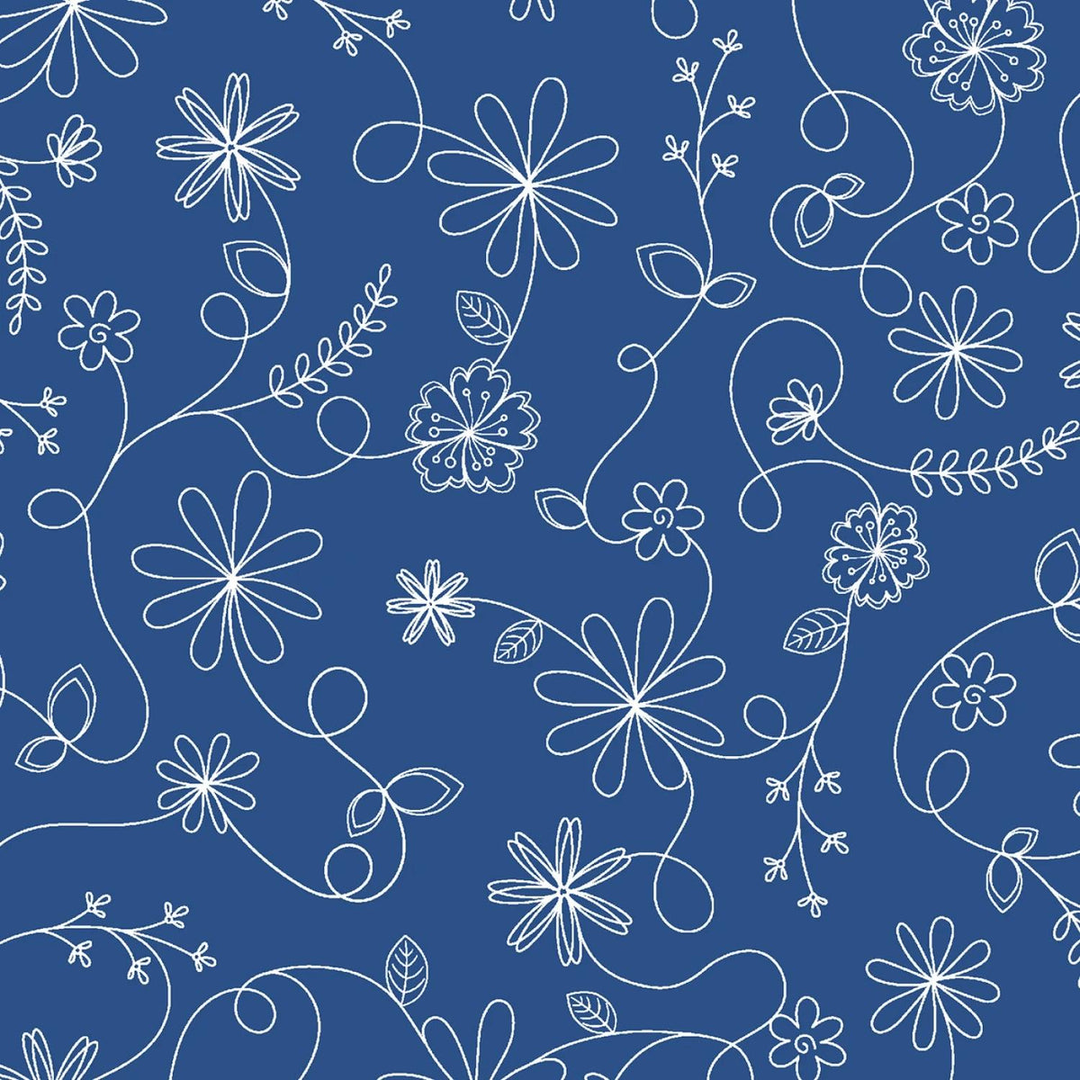 Blue Swirl Floral # 8261M-B – The Sewing Gallery