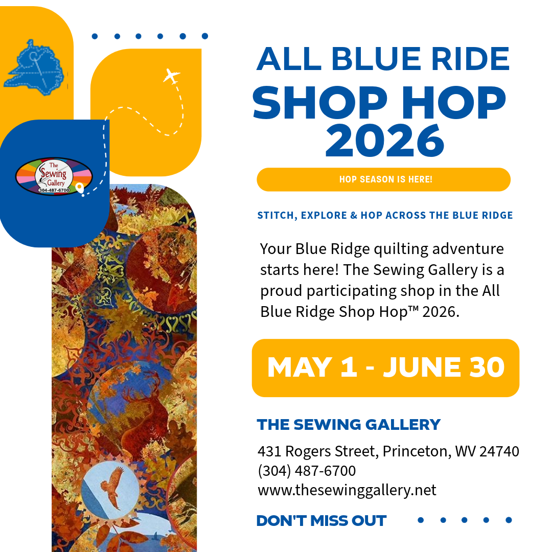 Your Guide to the All Blue Ridge Shop Hop 2026 at The Sewing Gallery