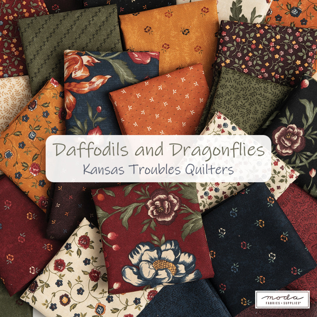Daffodils and Dragonflies by Kansas Troubles Quilters for Moda Fabrics
