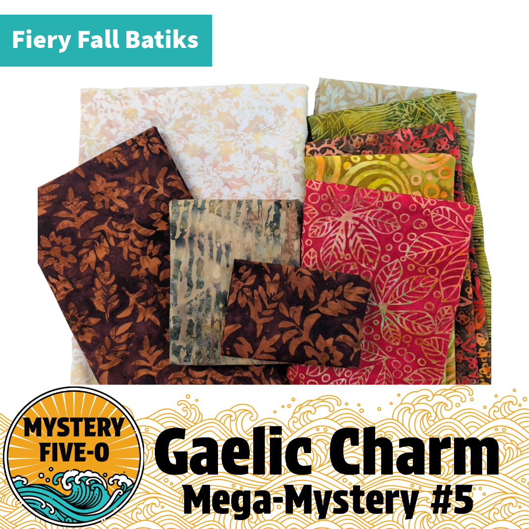 M50 Gaelic Charm Mystery Quilt Kit - Fiery Fall Batiks
