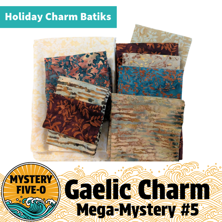 M50 Gaelic Charm Mystery Quilt Kit - Holiday Charm Batiks