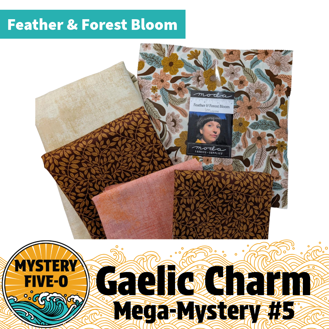 M50 Gaelic Charm Mystery Quilt Kit - Feather & Forest Bloom