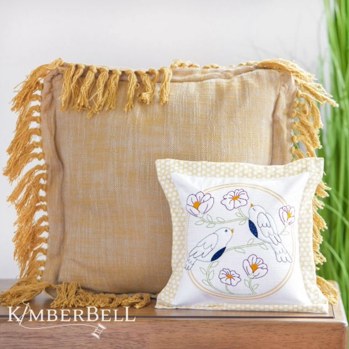Kimberbell Design Only Happy As A Lark Trapunto Pillow