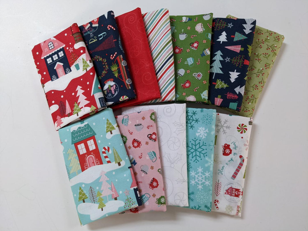 12 Fat Quarter Bundle of Kimberbell's Cup of Cheer fabric!