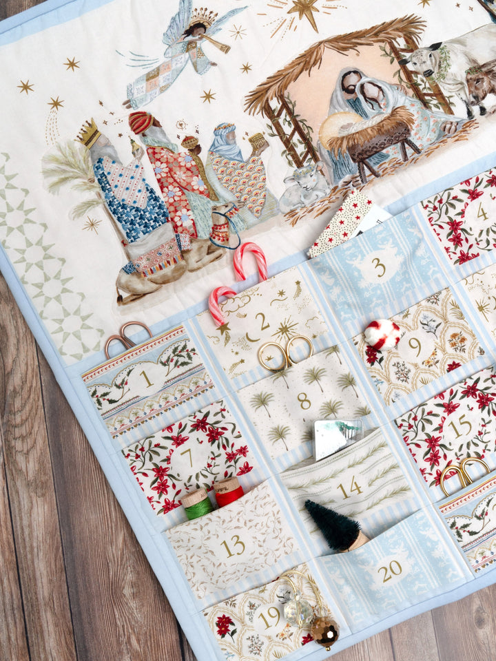 Silent Night Lamb Panel Advent Calendar 40058 11 Moda