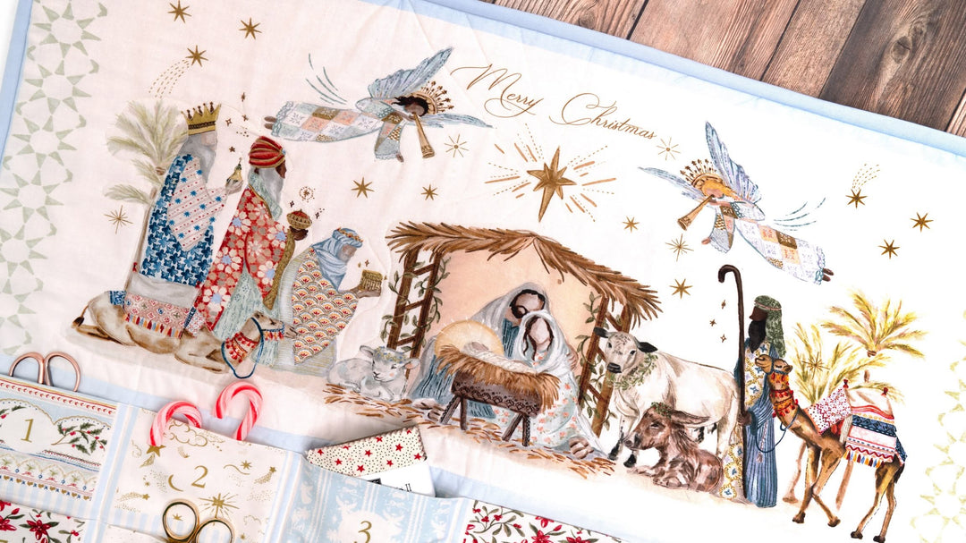Silent Night Lamb Panel Advent Calendar 40058 11 Moda