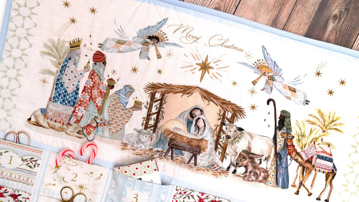 Silent Night Lamb Panel Advent Calendar 40058 11 Moda