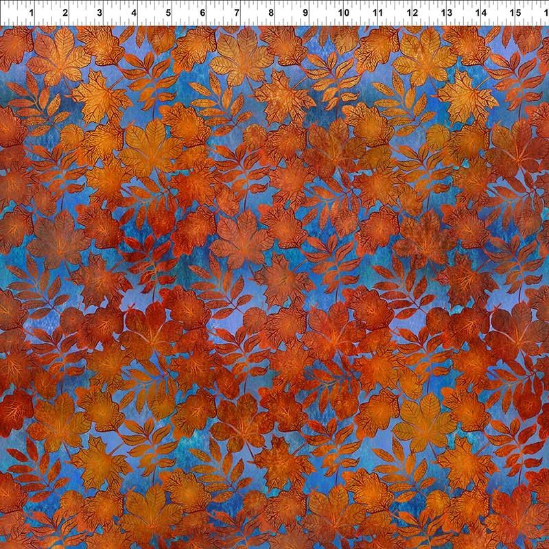 ABRSH Shop Hop Leaves on Blue