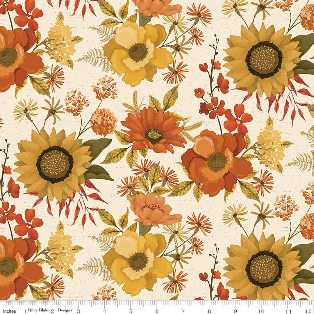 Bountiful - Main Large Floral in Cream