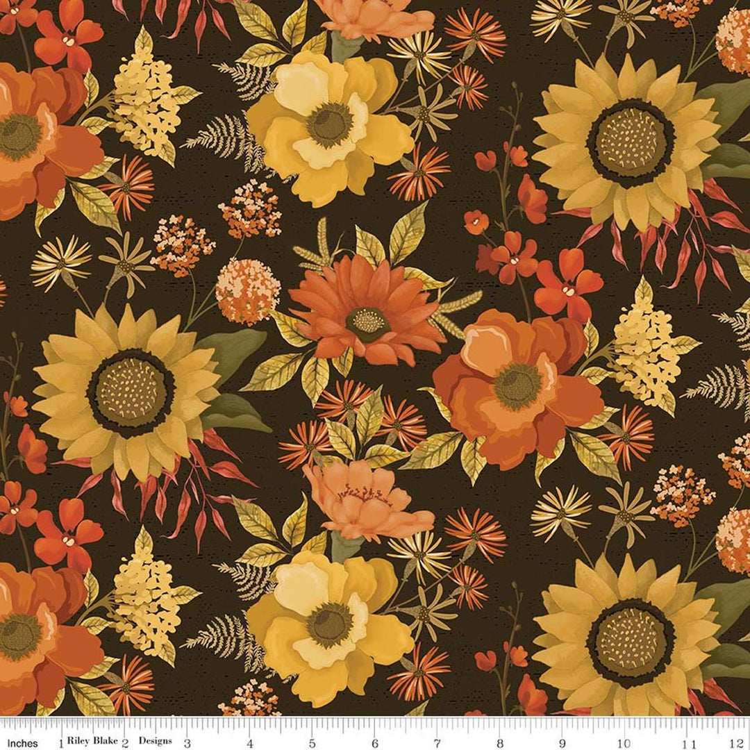 Bountiful - Main Large Floral in Mocha