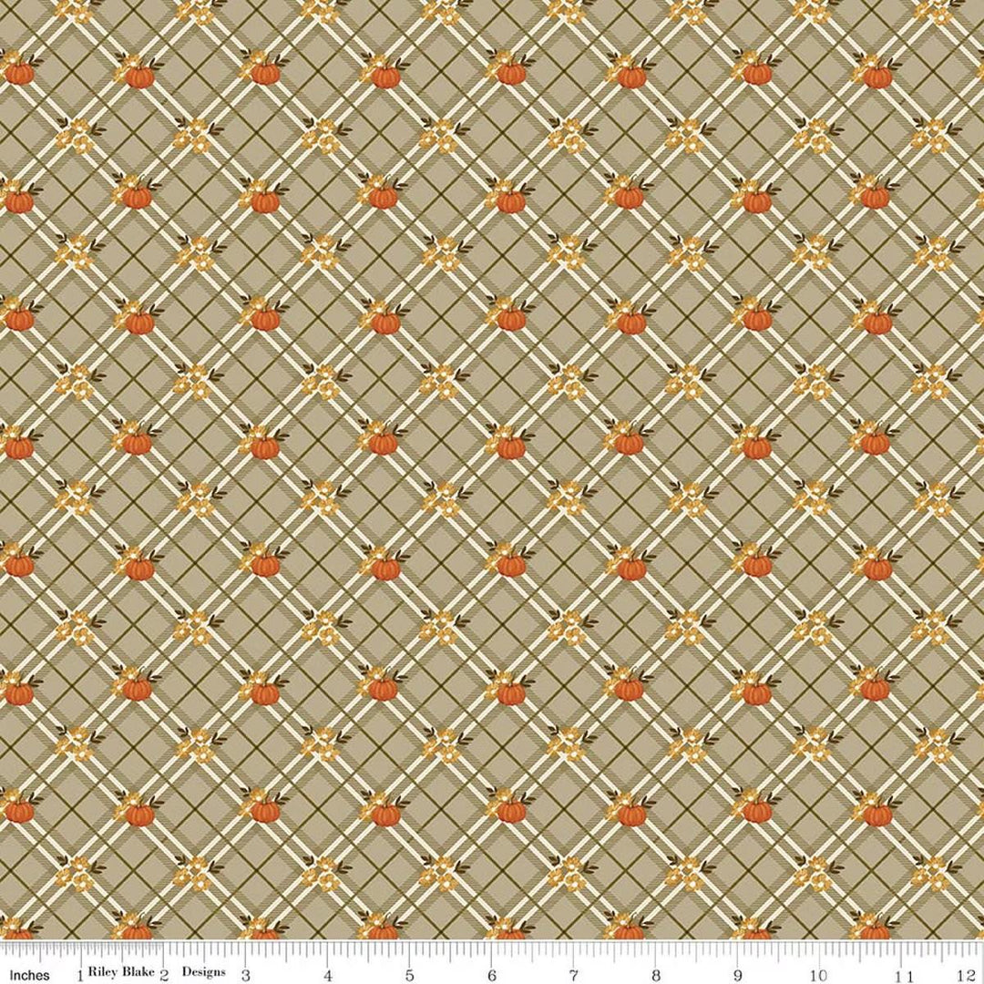Bountiful - Pumpkin Plaid in Sage