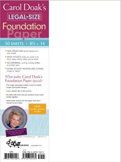 Carol Doak Foundation Papers - Legal Size 8.5 x 14"