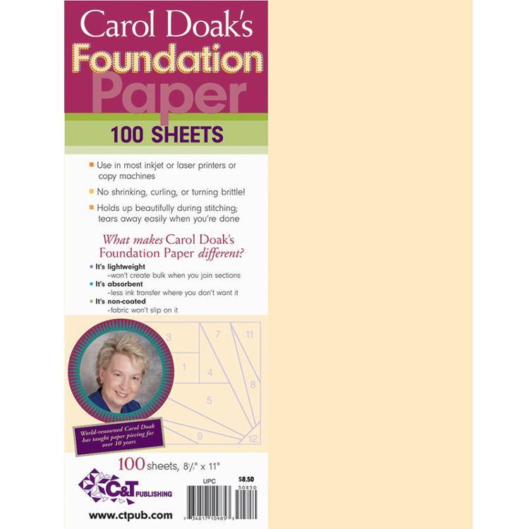 Carol Doak's Foundation Paper 100 sheets 8.5 x 11 inches