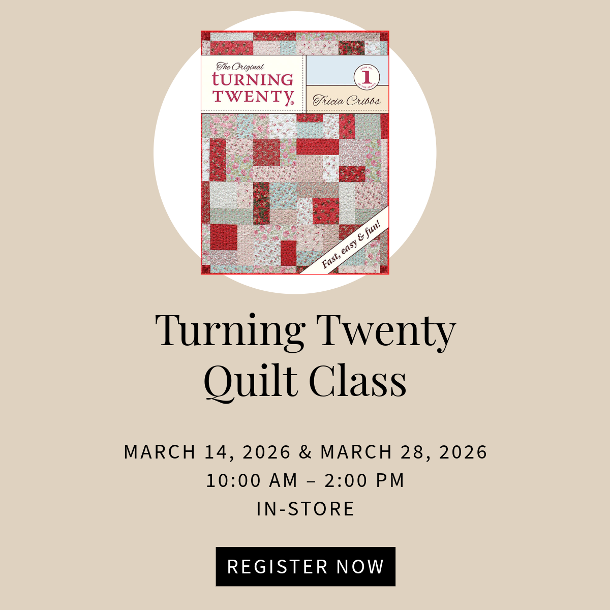 Turning Twenty Quilt Class