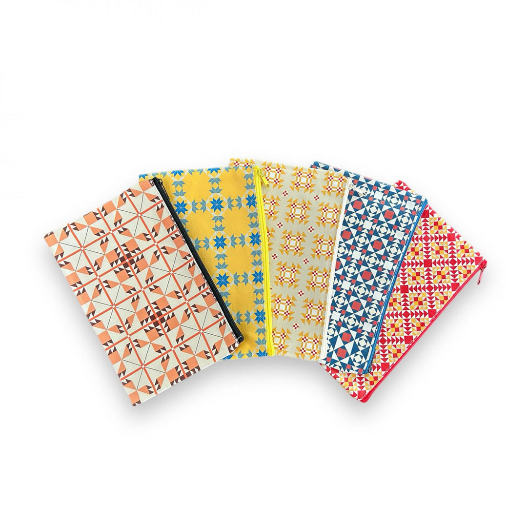 Classic Quilts Pencil Pouches Set of 5 by Built Quilt