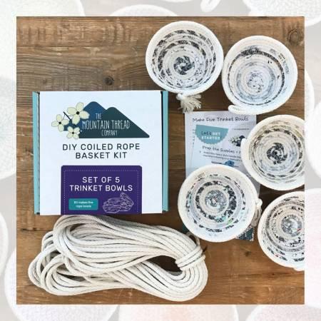 Coiled Rope Basket Kit 5 Trinket Bowls # 1SOFTBKIT15