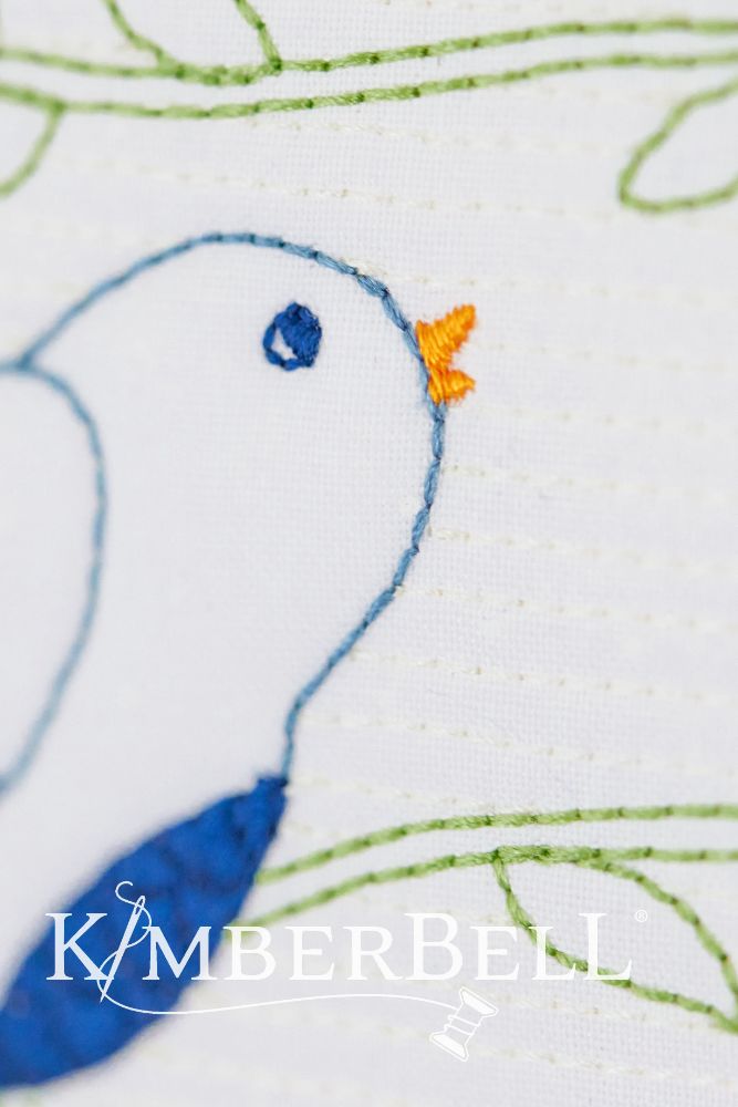 Kimberbell Design Only Happy As A Lark Trapunto Pillow