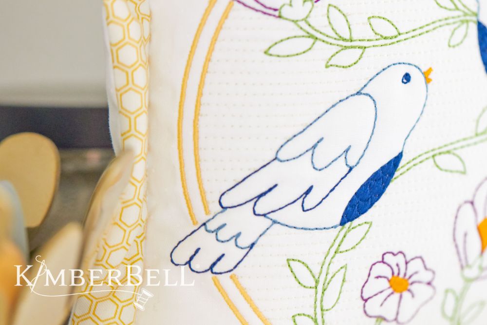 Kimberbell Design Only Happy As A Lark Trapunto Pillow