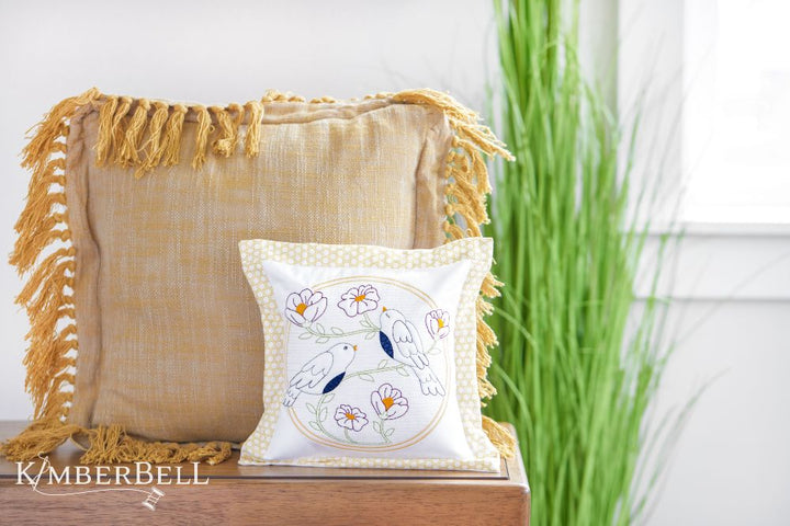 Kimberbell Design Only Happy As A Lark Trapunto Pillow