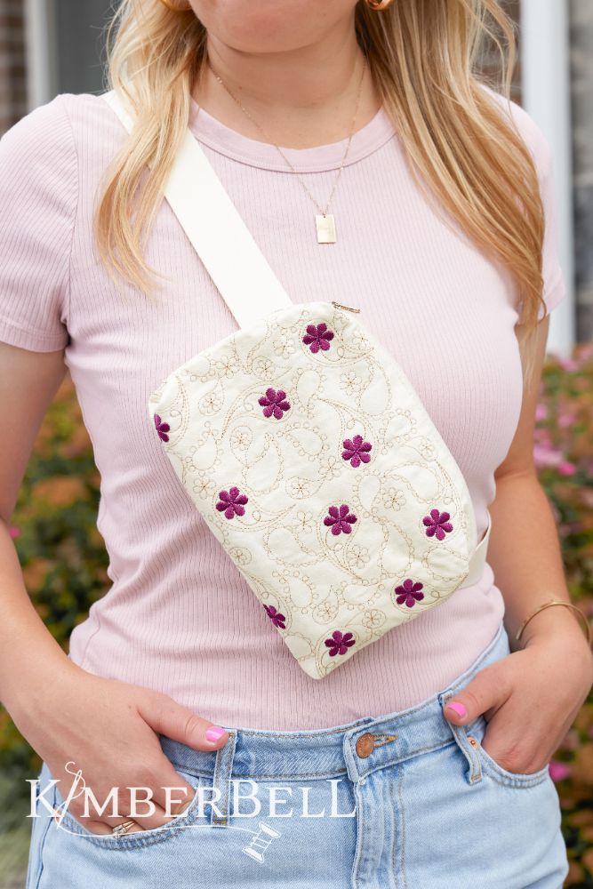 Kimberbell Design Only May 2024 Paisley In Bloom Belt Bag