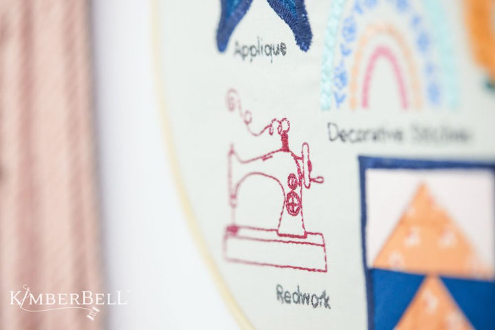 Kimberbell Design Only March Embroidery Stitch Sampler