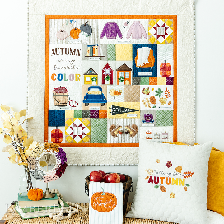 Quilt Kit Falling For Autumn, 40inx40in, fabric for quilt. # KIT-MASFALL