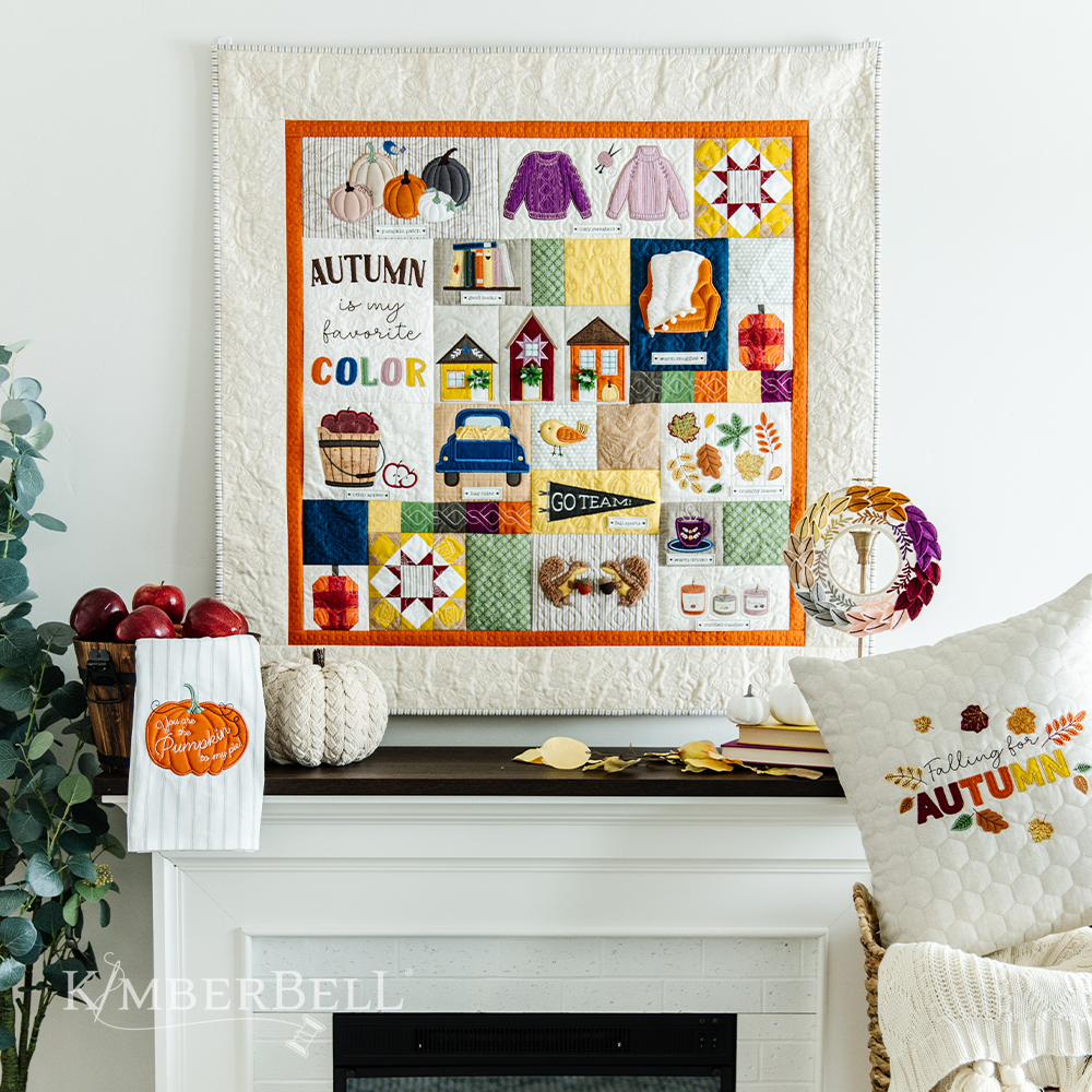 Quilt Kit Falling For Autumn, 40inx40in, fabric for quilt. # KIT-MASFALL