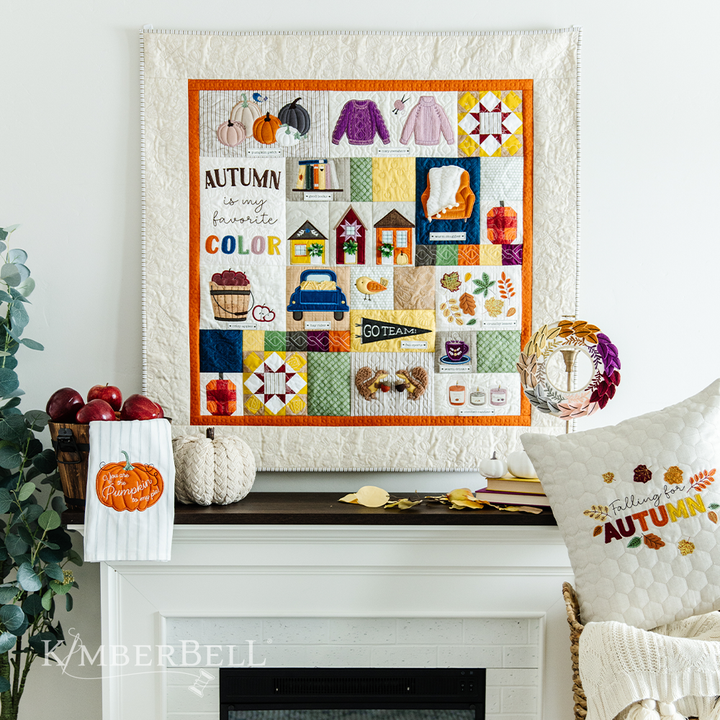 Quilt Kit Falling For Autumn, 40inx40in, fabric for quilt. # KIT-MASFALL
