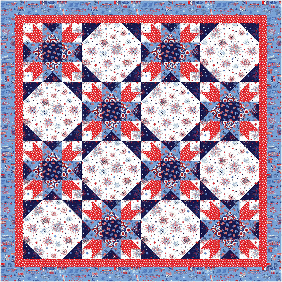 Firework Block Party Lap Quilt Pattern - All Mid Atlantic Shop Hop 20205