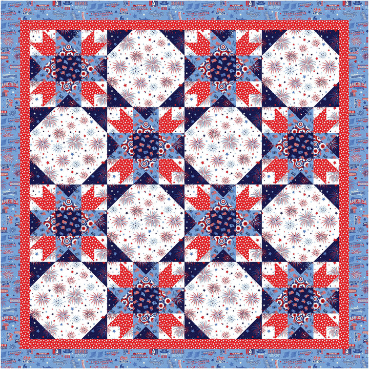 Firework Block Party Lap Quilt Pattern - All Mid Atlantic Shop Hop 20205
