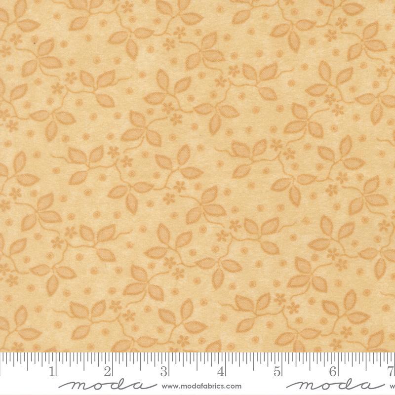 Flannel Season Three Leaves in Tan Tonal