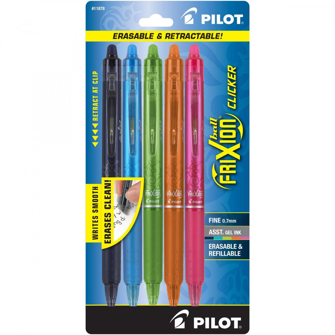 Frixion Clicker Pens by Pilot 5pk Multi color