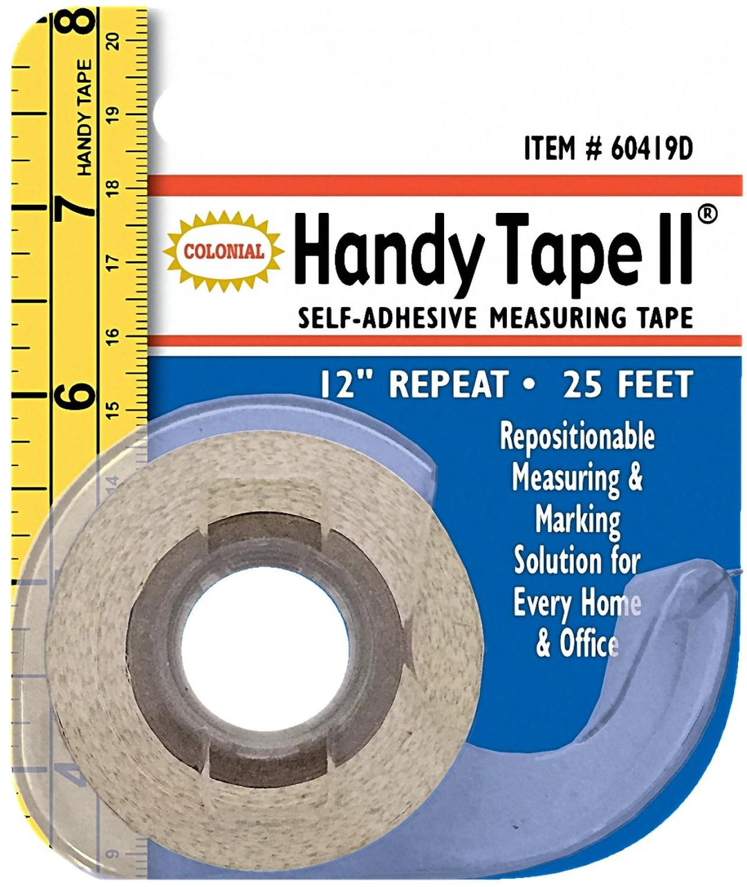 Handy Tape II Self-Adhesive Measuring Tape 25 Feet