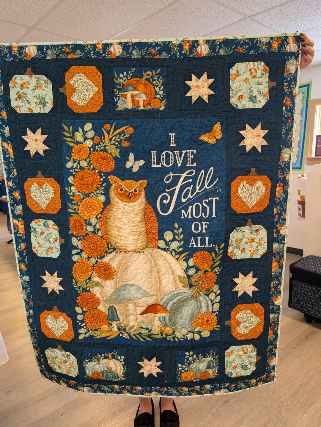 I Love Fall Most of All - Shop Sample Finished Quilt