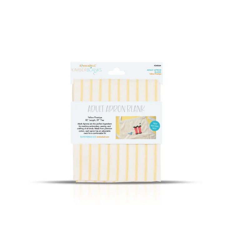 Pinstripe Apron Blank Yellow # KDKB264 Adult