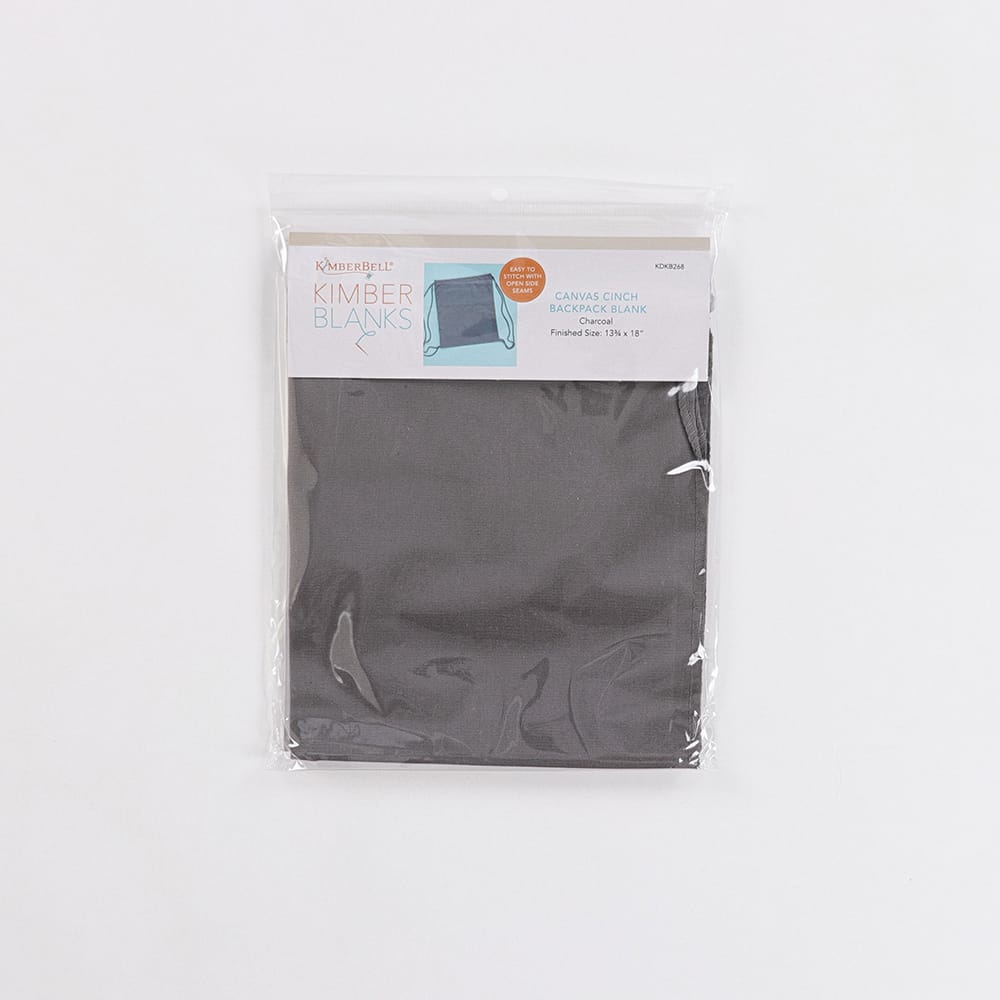 Canvas Cinch Backpack Blank Charcoal KDKB268