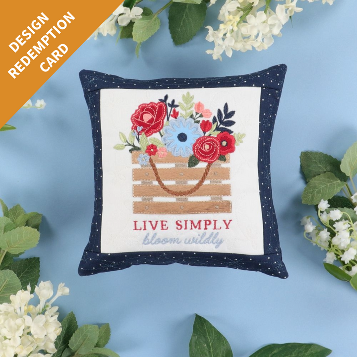 Kimberbell Country Blooms Machine Embroidery Design - Digital Redemption Card