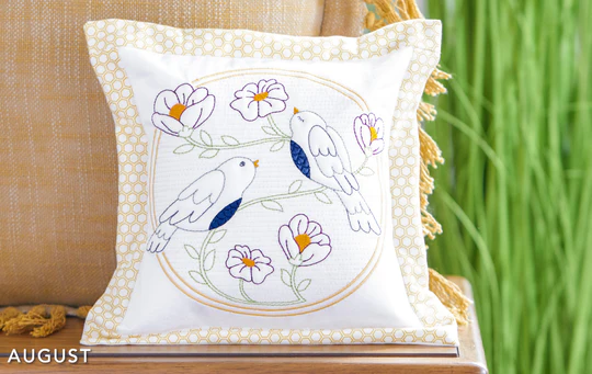 Kimberbell Design Only Happy As A Lark Trapunto Pillow