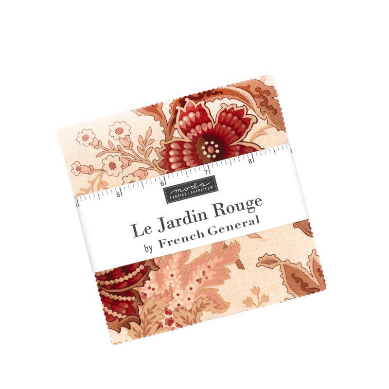 Le Jardin Rouge by French General - Charm Pack