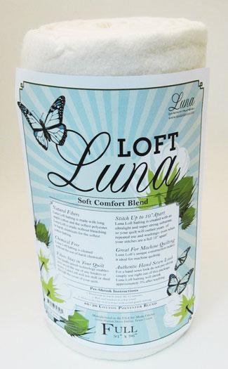 Luna Batting - Luna Loft 80/20 Cotton Poly Blend - Full 81 x 96"