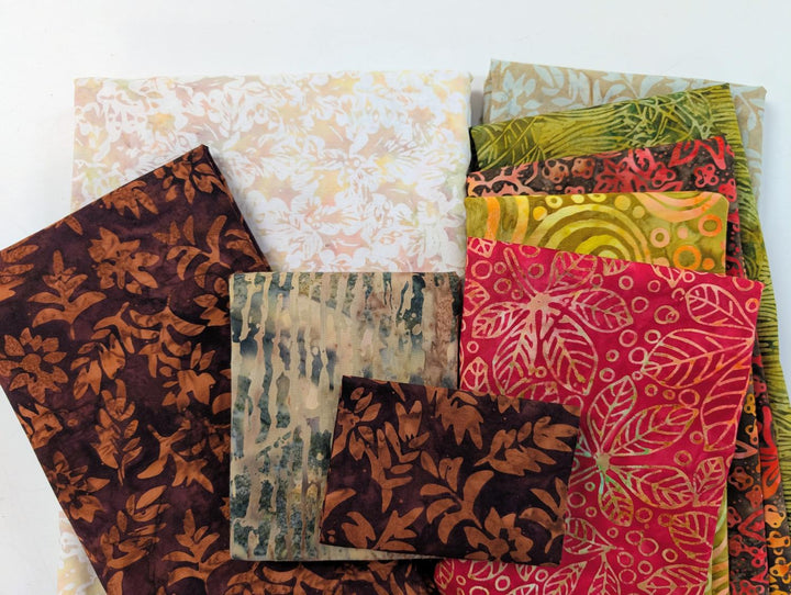 M50 Gaelic Charm Mystery Quilt Kit - Fiery Fall Batiks