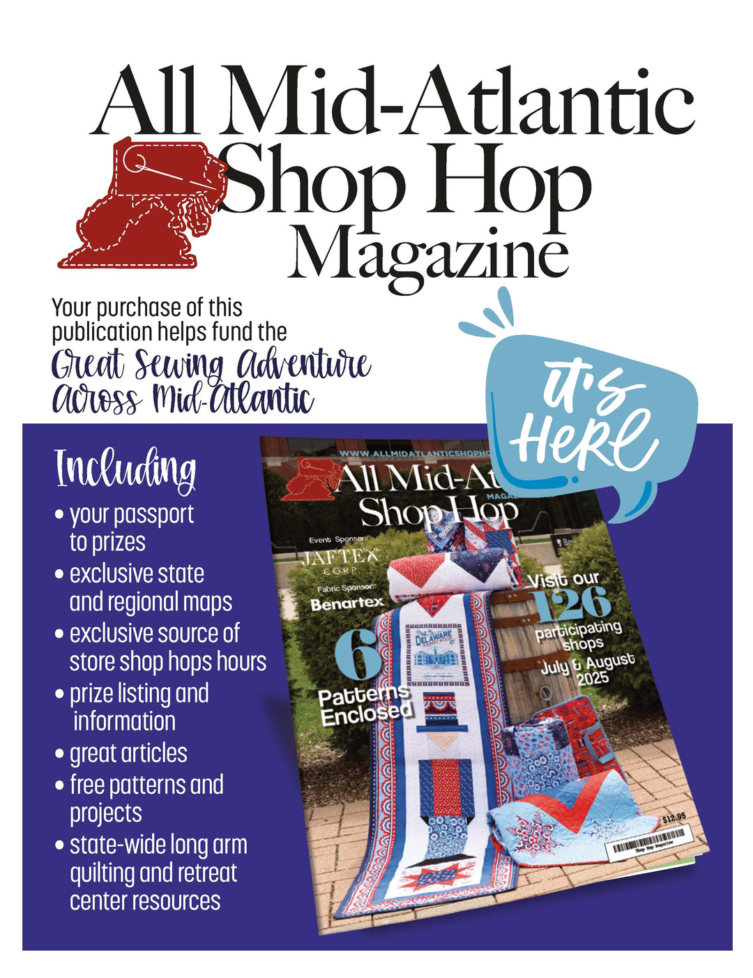 All Mid Atlantic Shop Hop 2025 Magazine! Patterns!