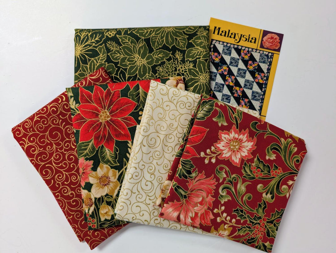 Malaysia Quilt KIT in Merry Manor Metallic