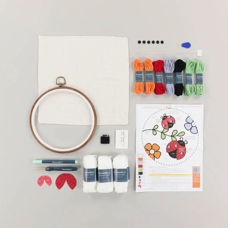 Bugs & Blooms Punch Needle Embroidery Kit # KPNK1015