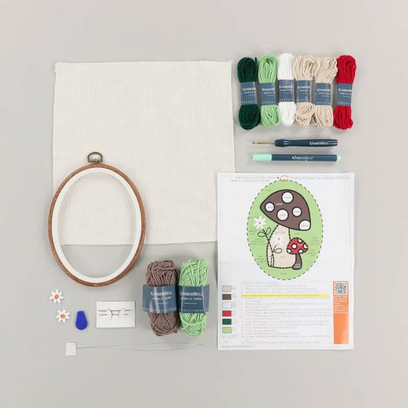 Mushroom Meadows Punch Needle Embroidery Kit # KPNK1016
