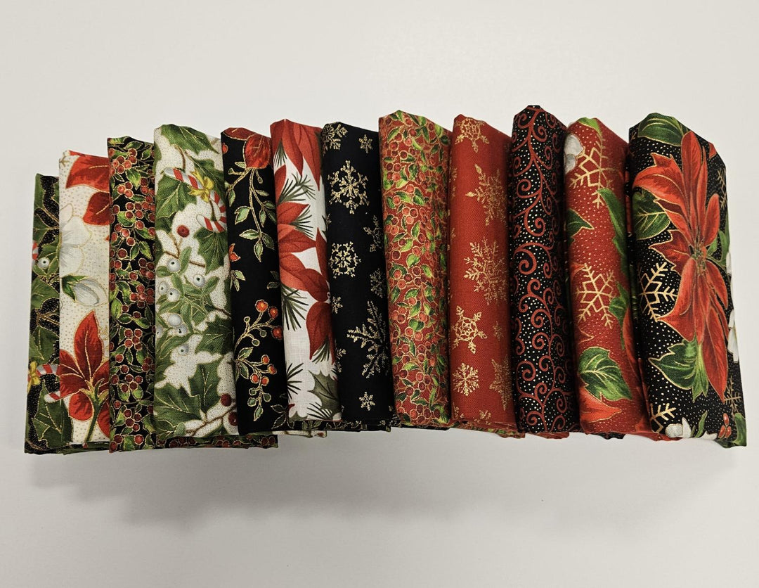 Merry Manor Metallic FQ (12) Bundle