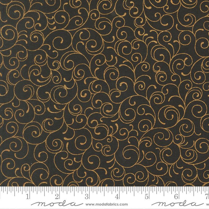 Merry Manor Metallic - Swirl in Ebony