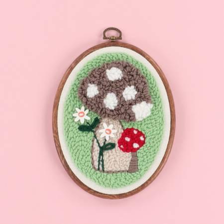 Mushroom Meadows Punch Needle Embroidery Kit # KPNK1016