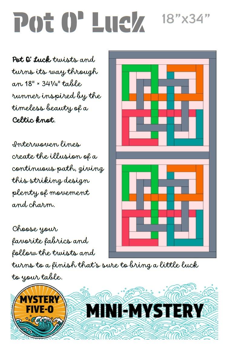 Mystery 5-0 Pattern for Pot O' Luck Table Runner