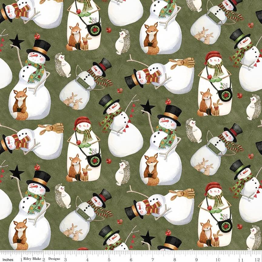 Northern Christmas - Snowmen in Green